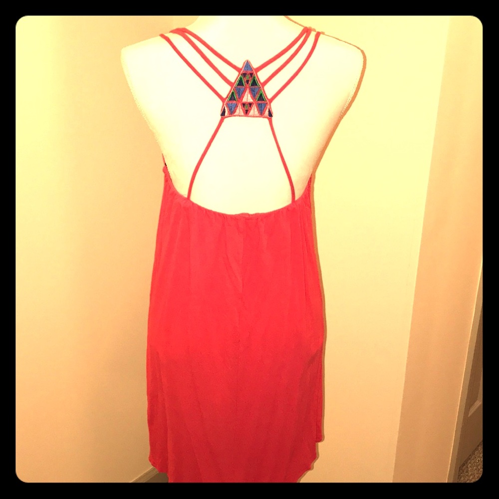 Pink boutique mini sundress